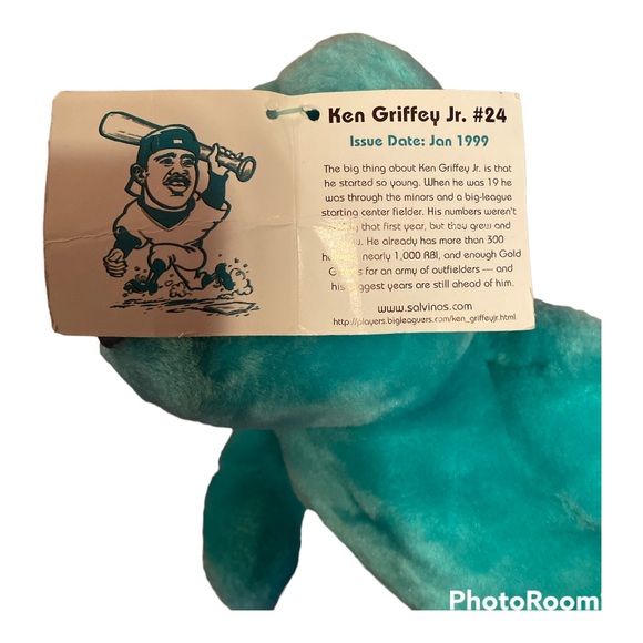 NWT Salvino's Big Bammers Ken Griffey Jr. #24 Plush 14" Collectible Teddy Bear - Picture 5 of 5